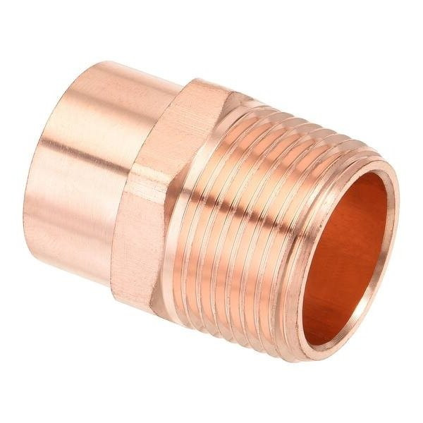 Bakreni prehodni kos 1/2'' cev – navoj 1/2''