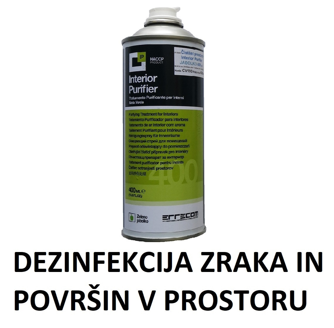 Čistilec notranjosti prostorov INTERIOR PURIFIER vonj zeleno jabolko 400ml