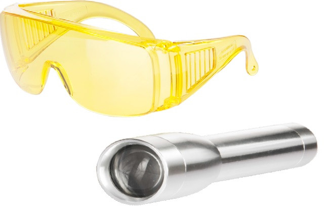 Komplet UV svetilka z nastavljivim fokusom, zaščitna očala in kovček, ADJUSTABLE FOCUS BRIGHT TORCH