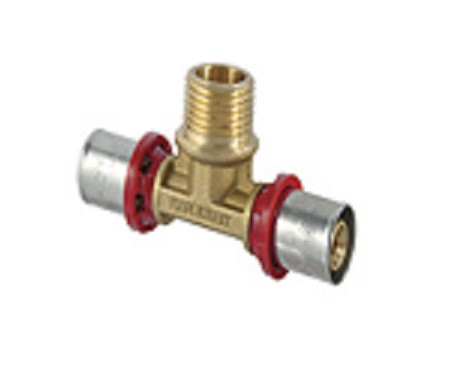 Prehodni T - kos 26 mm x 3/4'' zunanji navoj x 26 mm